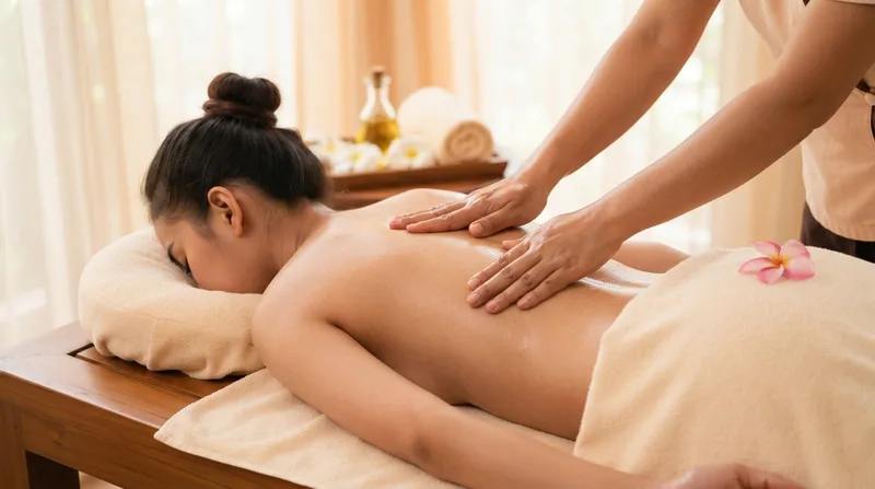 Rückenmassage bei Puti Bungsu Head Spa & Massage in Holzwickede